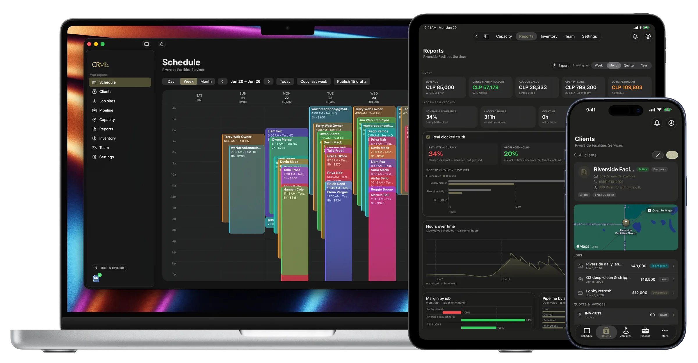 CRMb on Mac and iPad